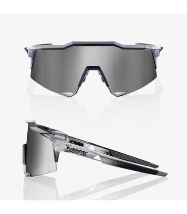 RIDE 100% Ulleres de sol Speedcraft Polished Translucent - Crystal Grey HiPER Silver Mirror Lens