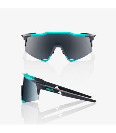 RIDE 100% Eyewear Speedcraft  Soft Tact Celeste Green/Cement Grey - Black Mirror Len
