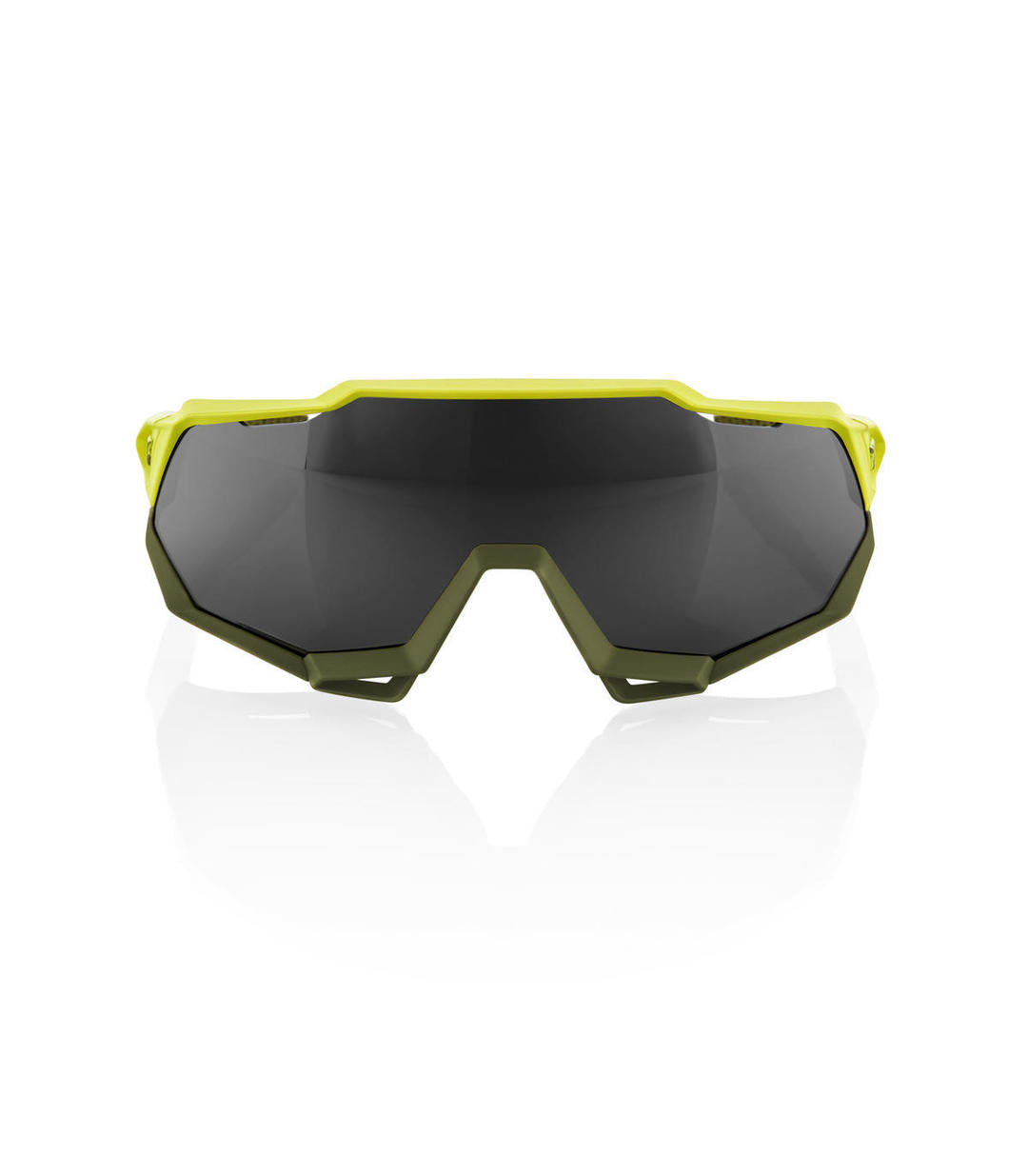 RIDE 100% Gafas de Sol Speedtrap Soft Tact Banana - Lente Espejo Negro