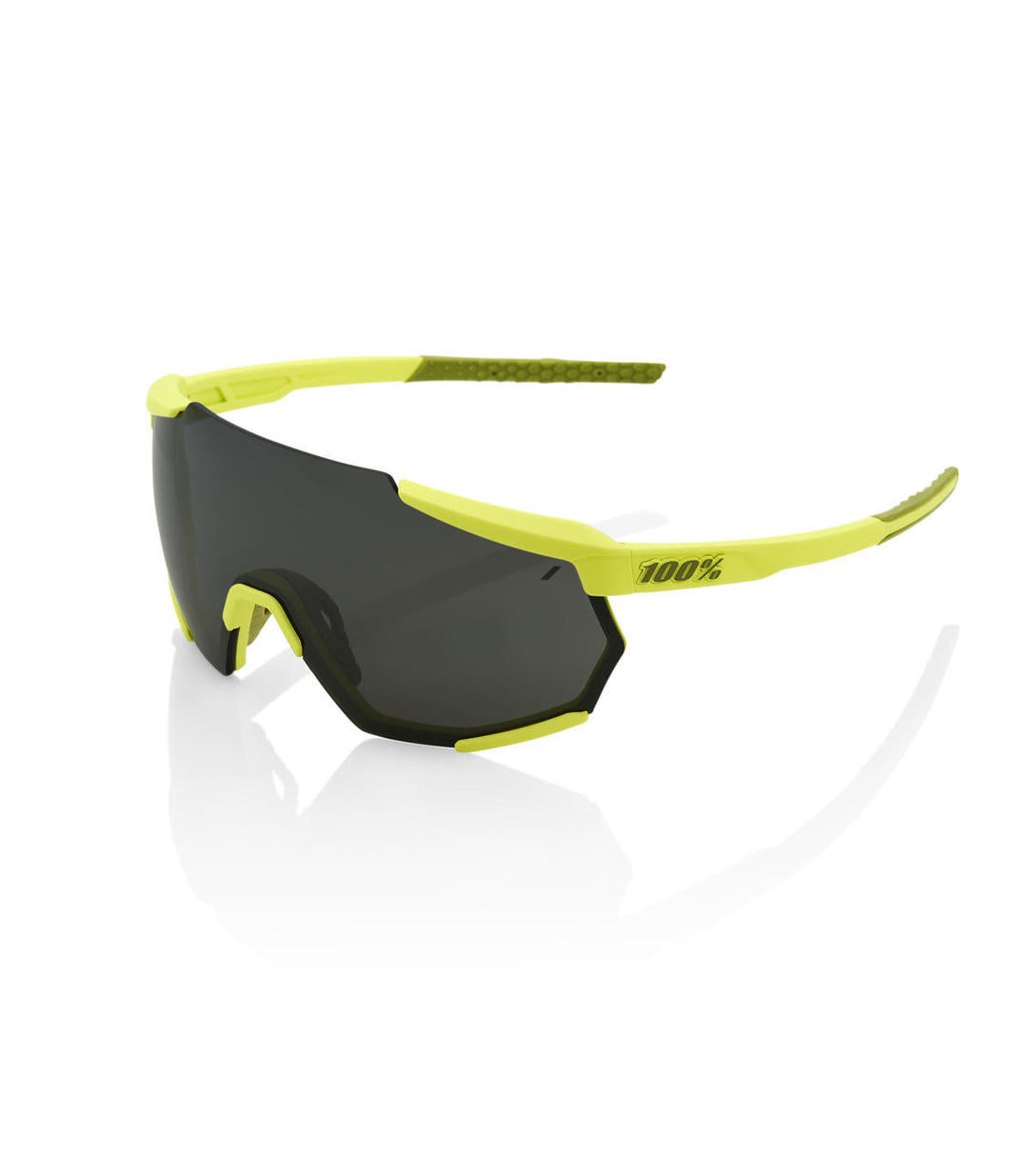 RIDE 100% Eyewear Racetrap Soft Tact - Banana Black Mirror Lens