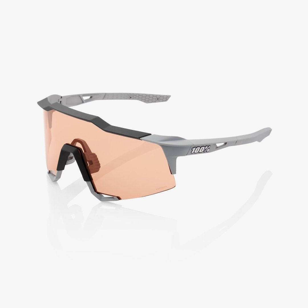 RIDE 100% Lunettes S3 - Soft Tact Stone Gris Hiper Verre Corail
