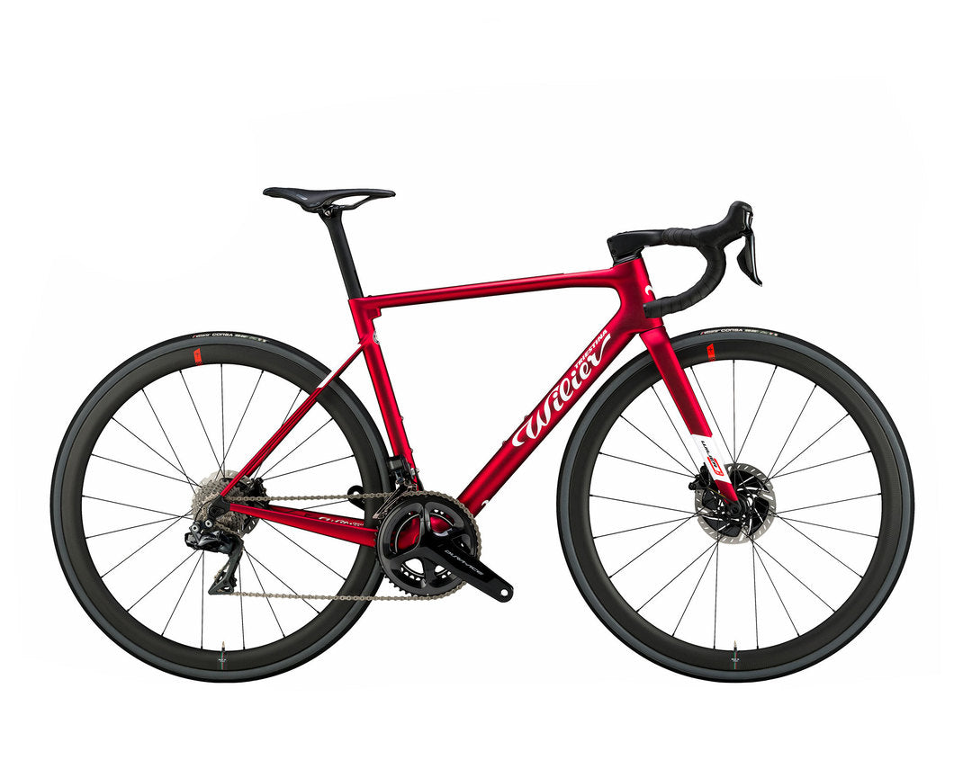 WILIER 0 SLR Force Axs Disc avec roues SHIMANO RS170 - Rouge Velours Mat