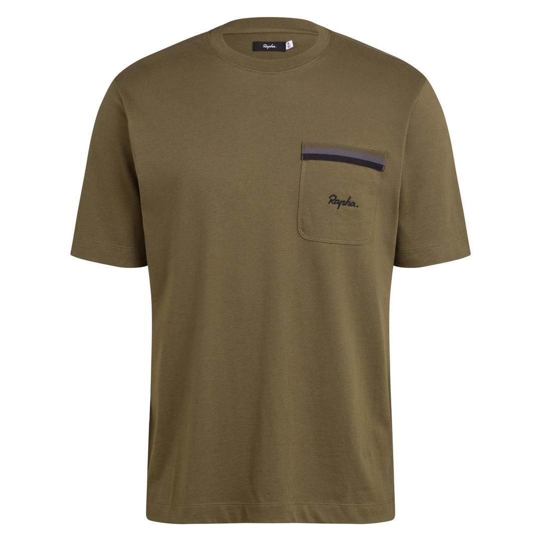 RAPHA Logo Pocket Tshirt - Dark Olive