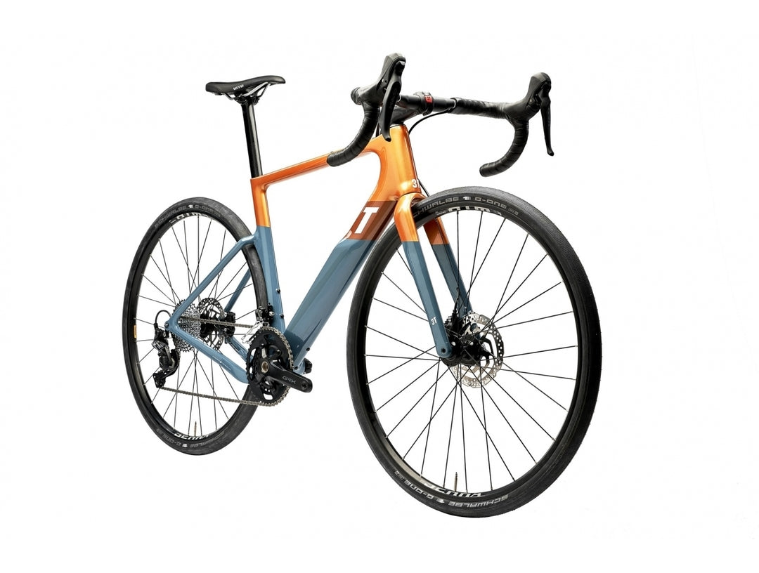 3T Exploro Race Vélo Complet Gravel Shimano GRX 2X - Orange Bleu