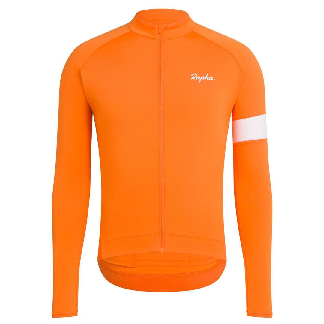 RAPHA Core Maniga LLarga Maillot de Ciclisme -  BRO Orange
