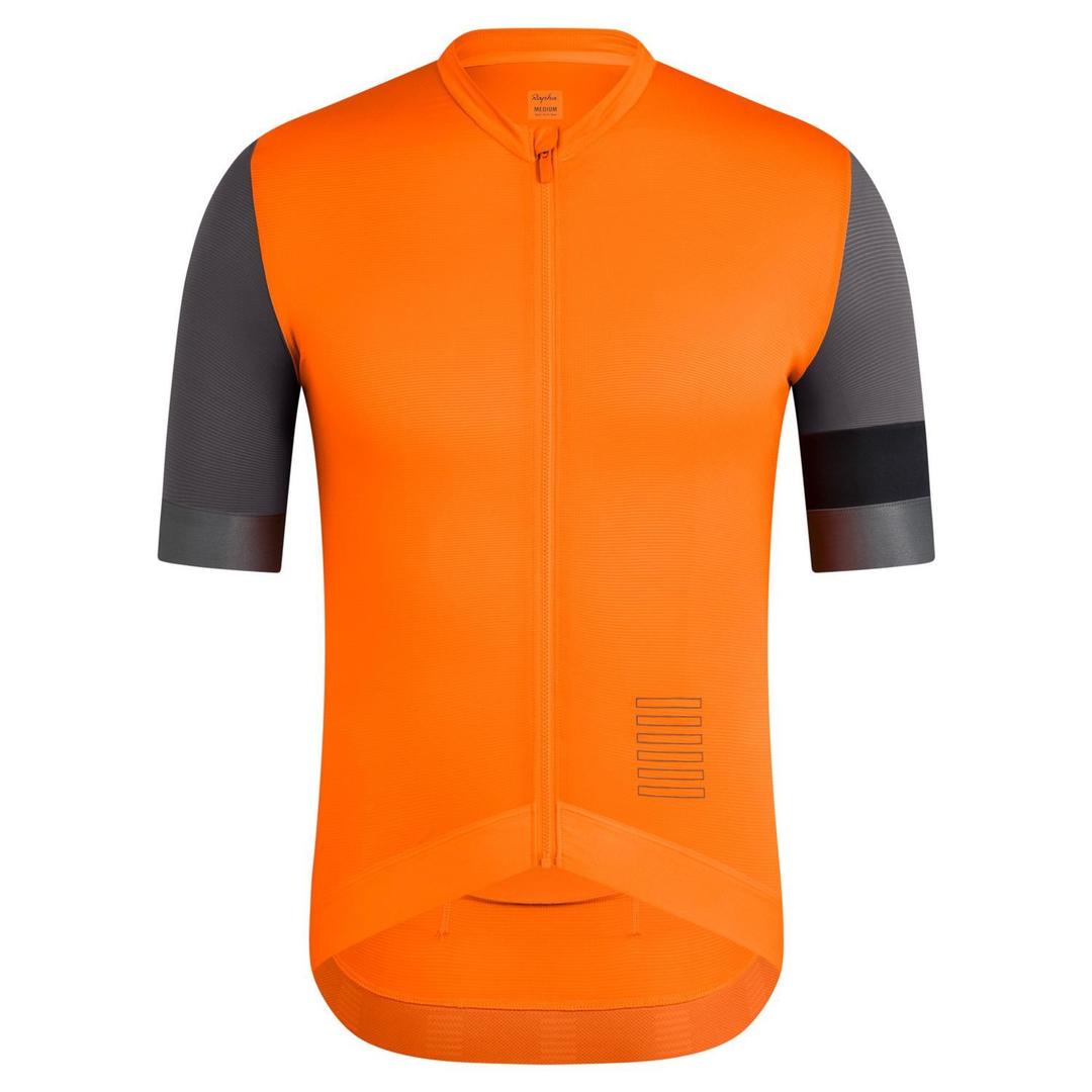 RAPHA Pro Team TLLuviaing Maillot de Ciclisme - OGA Orange/Carbono Grey/Black