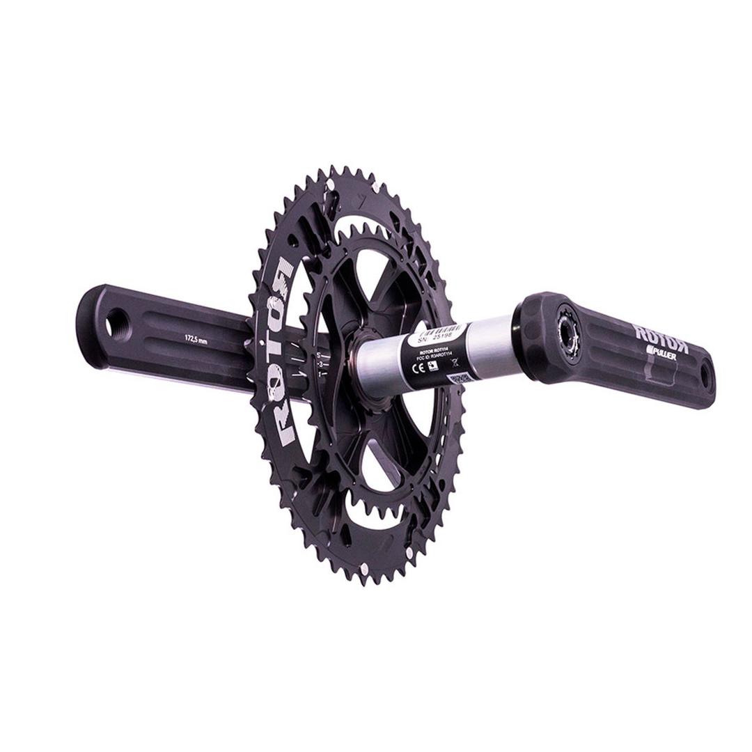 ROTOR Chainset with INpower Direct Mount Potentiometer - Carbon Black