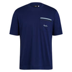 RAPHA Logo Pocket Tshirt - MBA Navy/Light Blue