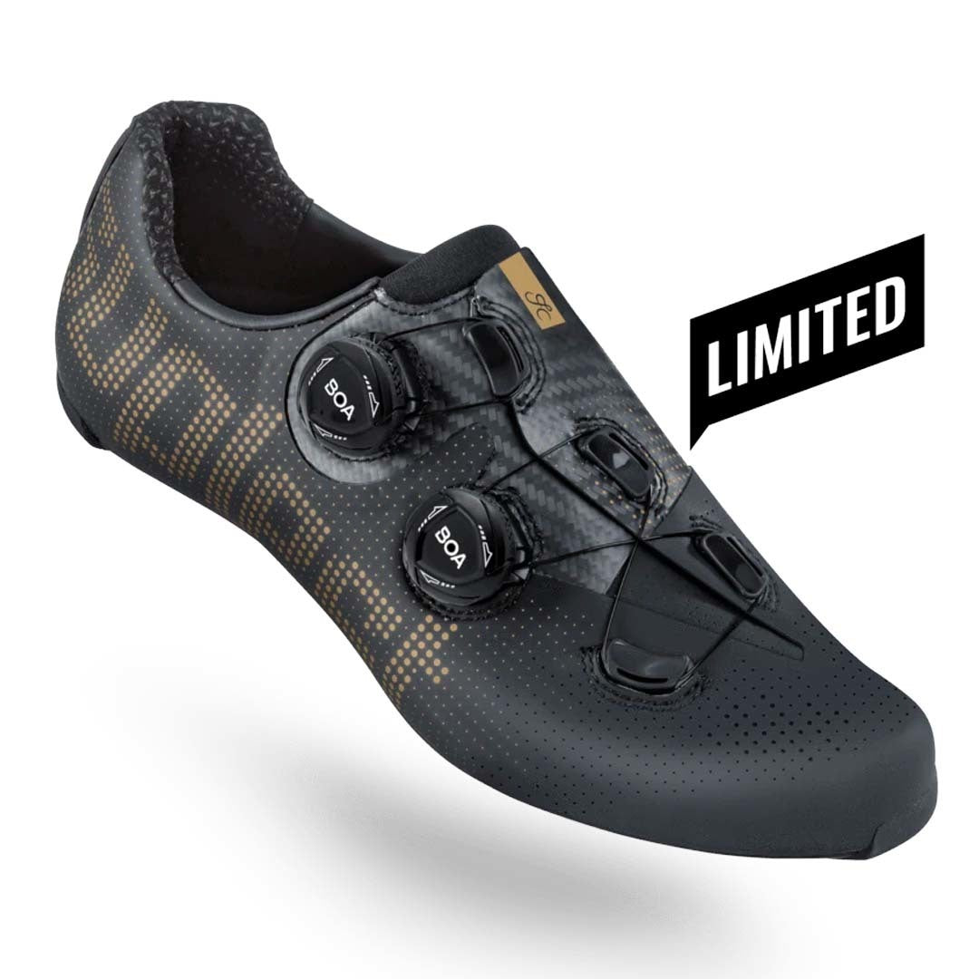 SUPLEST Road Cycling Shoes Pro - Black/Gold LTD
