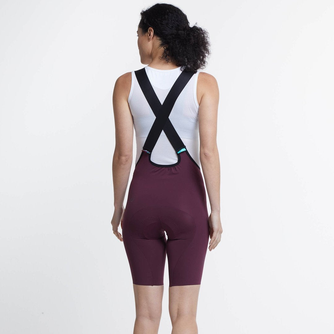 VELOCIO Luxe Women Bib Shorts - Black Cherry – Velodrom CC