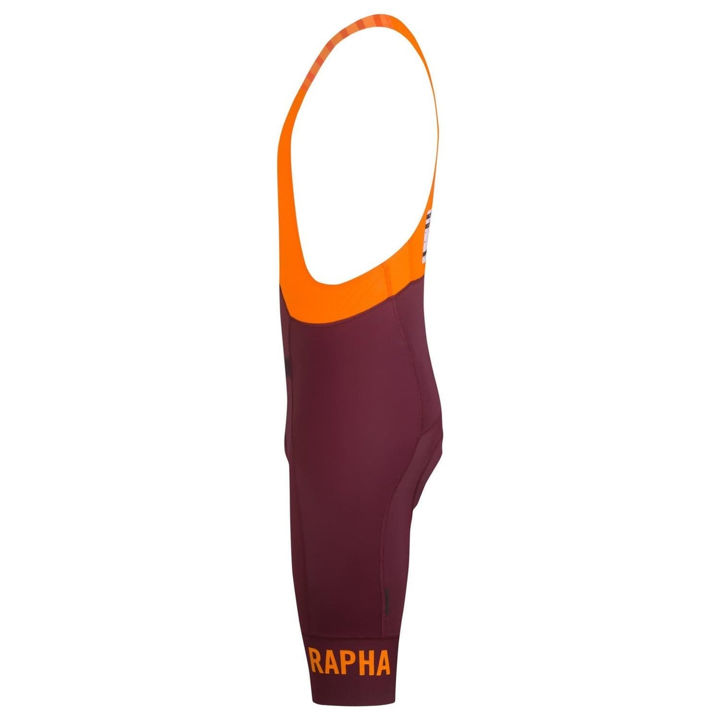 RAPHA Pro Team Bib Shorts II Long - WVO Wine/Bright Orange
