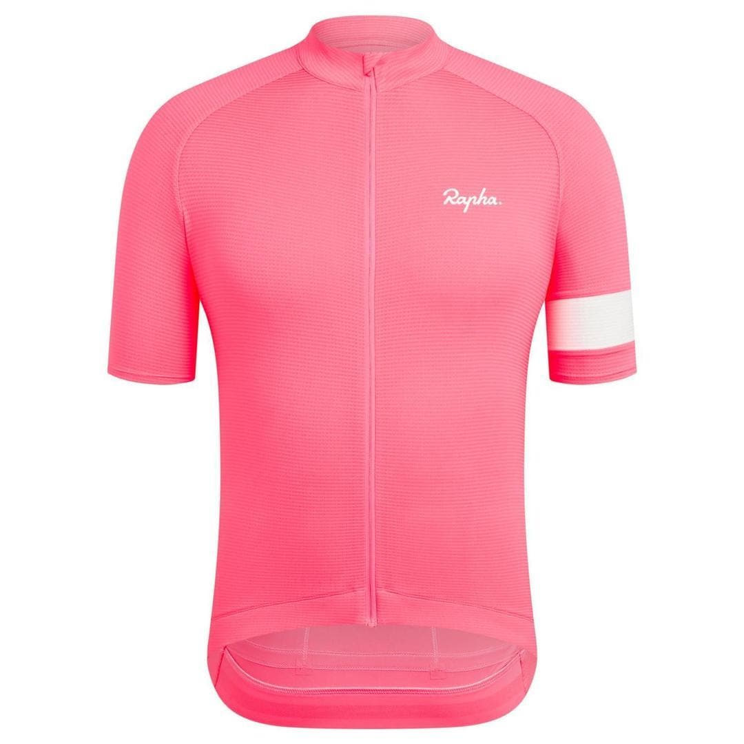 RAPHA Core Lightweight Jersey - HVP High-Vis Pink Front 