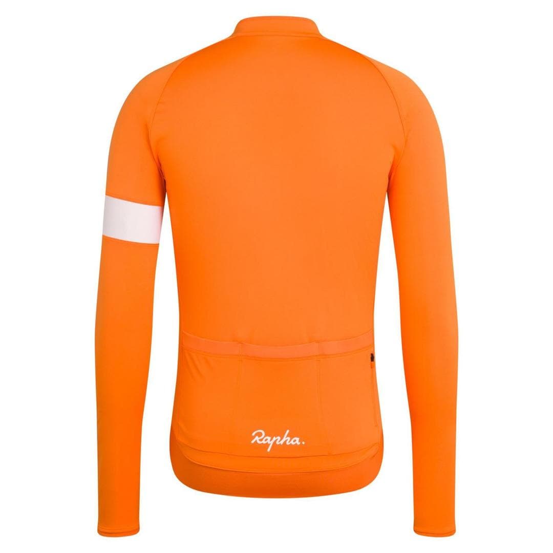 Rapha Core Long Sleeve Jersey Orange Default Velodrom Barcelona 
