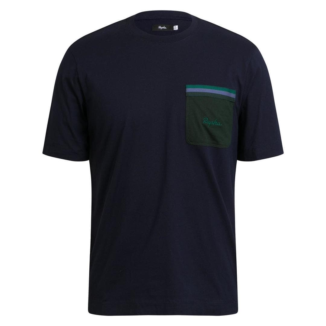 RAPHA Logo Pocket T-shirt - DNS Dark Navy/Dark Green Default Rapha 