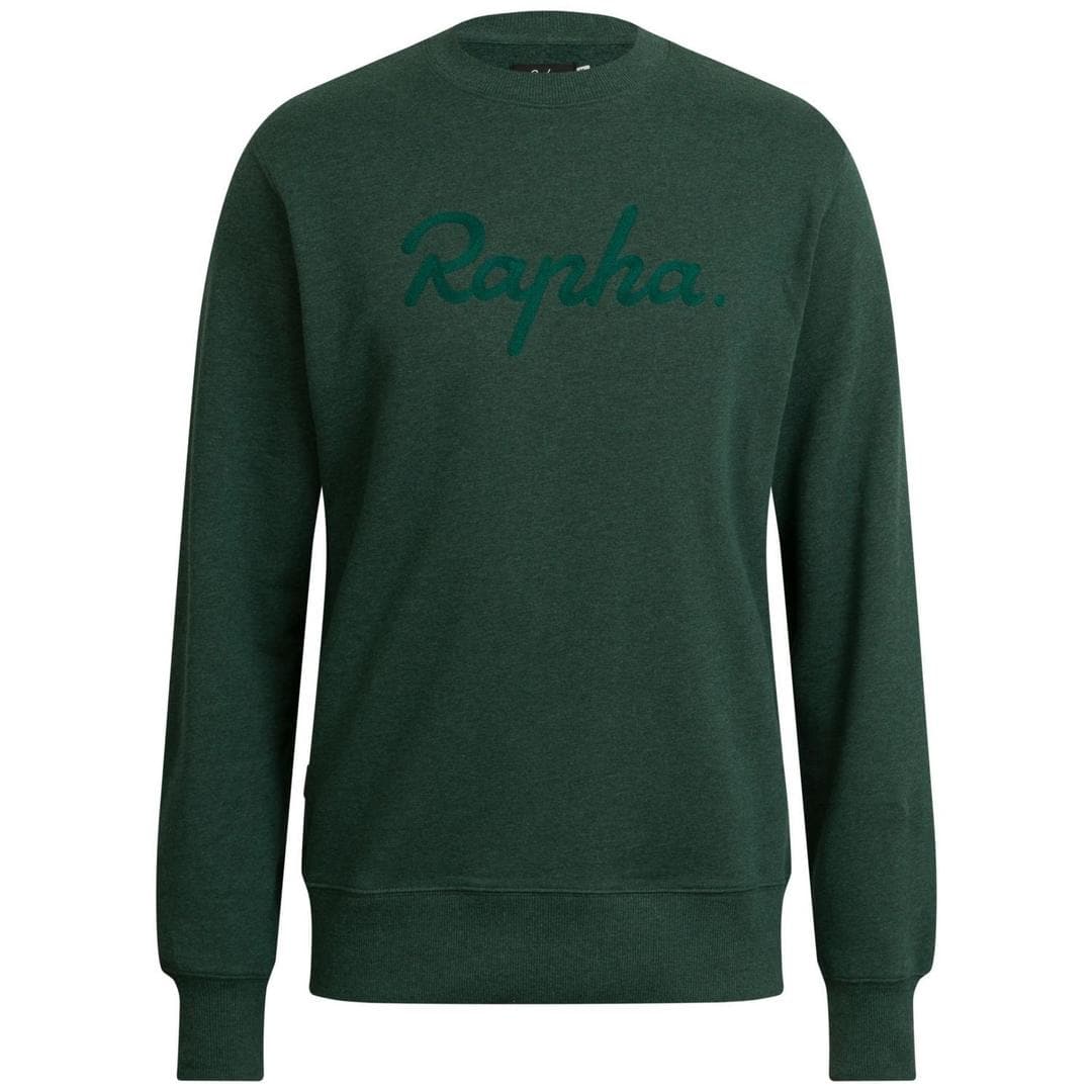 RAPHA Logo Sweatshirt - Dark Green Default Velodrom Barcelona 