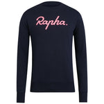 RAPHA Logo sweatshirt - Dark Navy/High-Vis Pink Default Velodrom Barcelona 