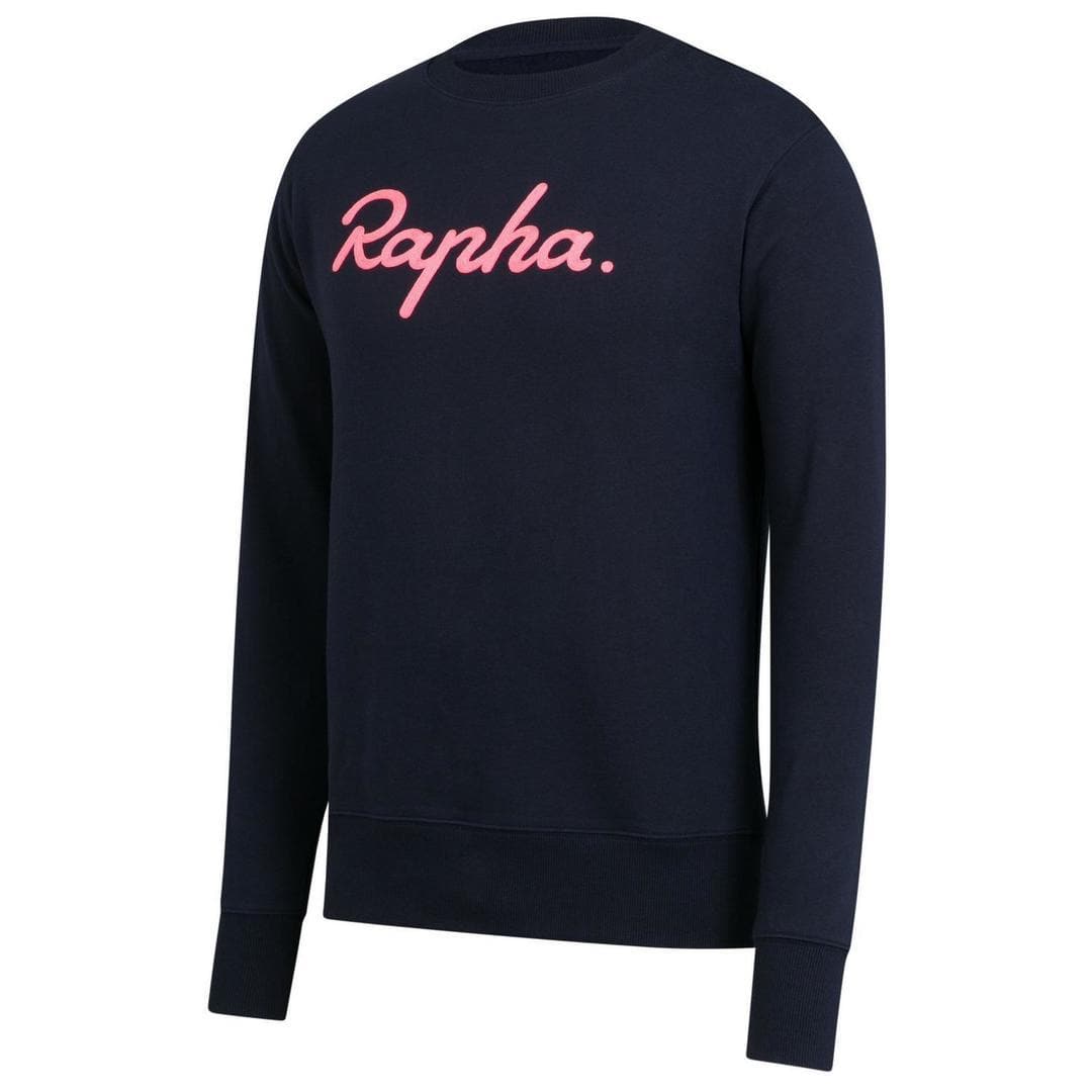 RAPHA Logo sweatshirt - Dark Navy/High-Vis Pink Default Velodrom Barcelona 