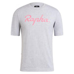 RAPHA Logo T-shirt - Grey/Pink Default Velodrom Barcelona 