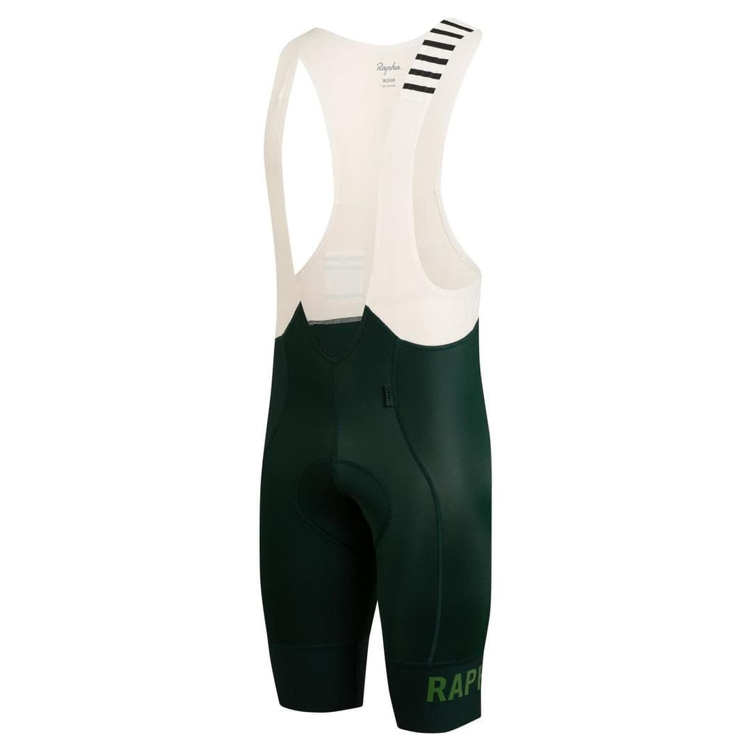 RAPHA Pro Team Bib Shorts II Long - SBC Dark Green/Off-White Default Rapha 