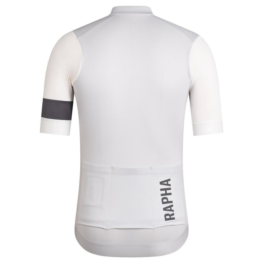 RAPHA Pro Team Training Jersey - MWP Light Grey White rear panel