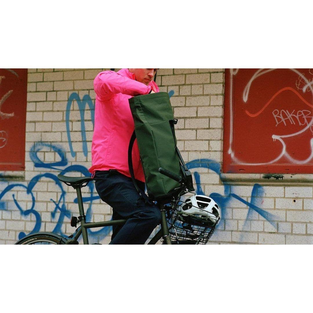 Rapha Roll Top Backpack Dark Green Default Velodrom Barcelona 