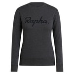 RAPHA women Logo Sweatshirt - Charcoal Marl/Black Default Velodrom Barcelona 
