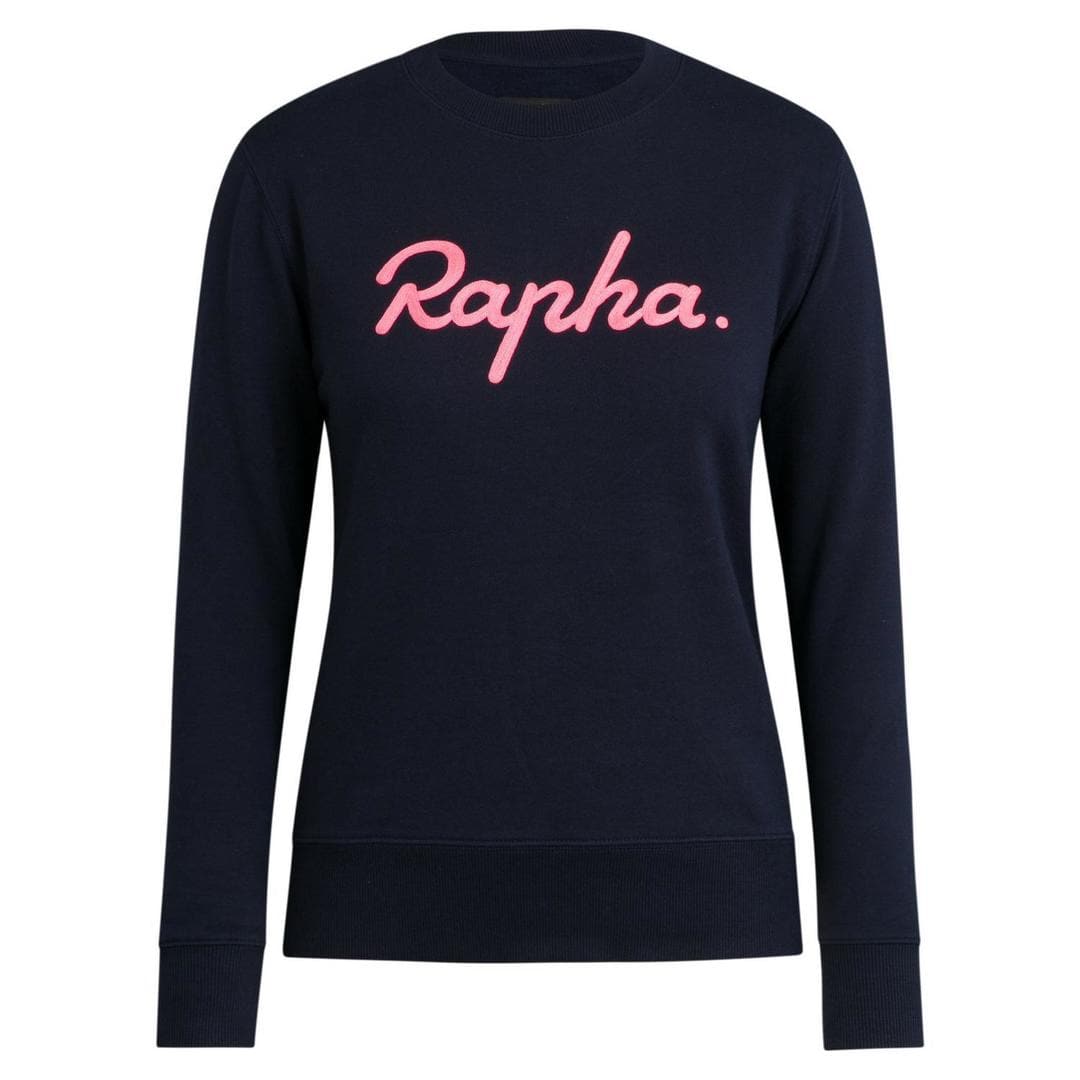 RAPHA women Logo Sweatshirt - Navy/High-Vis Pink Default Velodrom Barcelona 