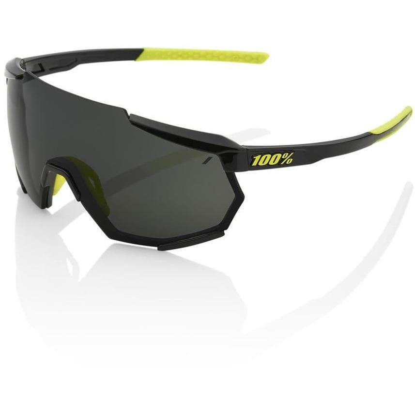 RIDE 100% Eyewear Racetrap Gloss Black Smoke Lens. Default 100% 