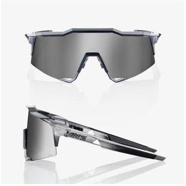 RIDE 100% Eyewear Speedcraft Polished Translucent Crystal Grey HiPER Silver Mirror Lens Default 100% 