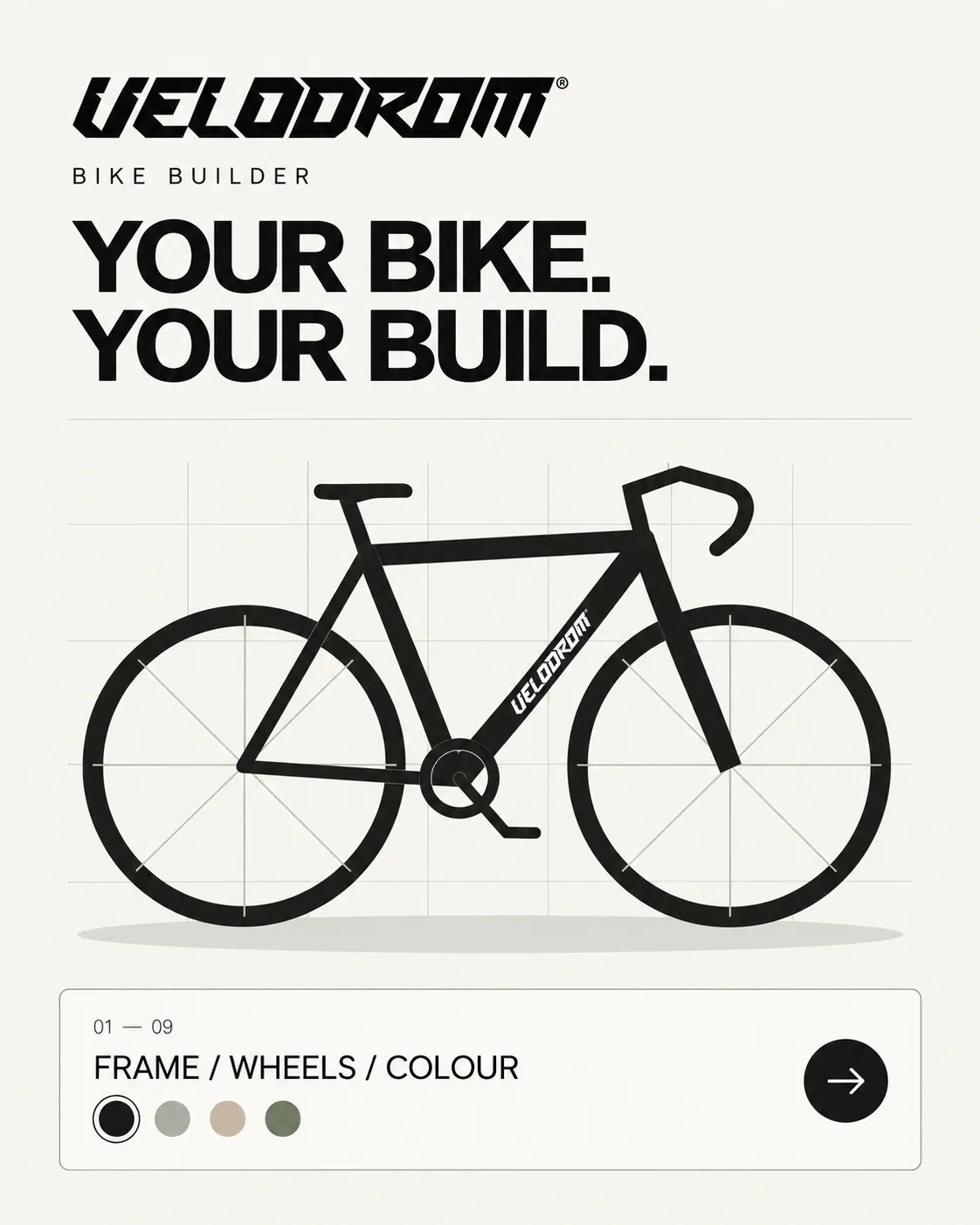 Velodrom Bike Builder — your bike, your build