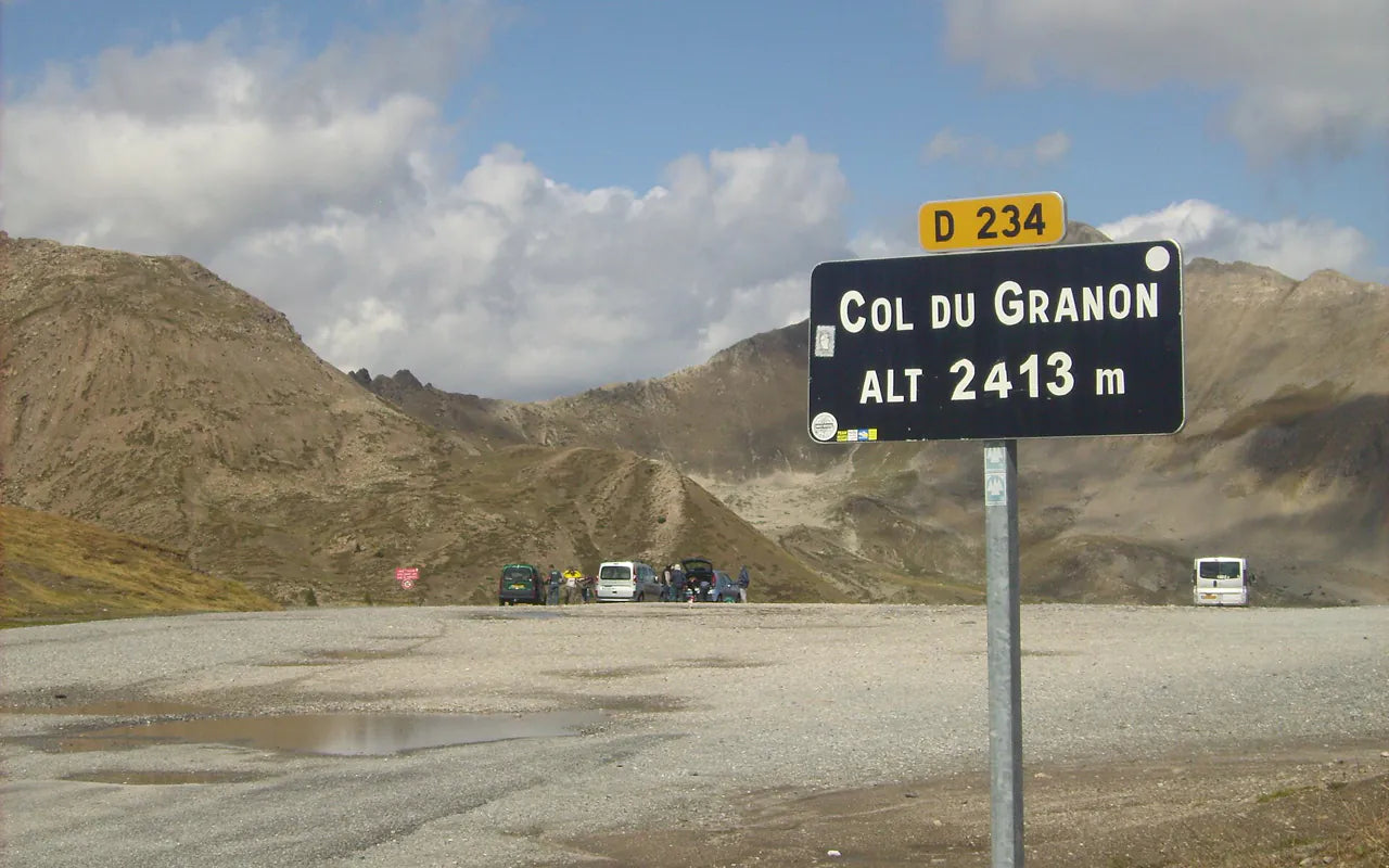 The sign at the Col du Granon, 2,413 m
