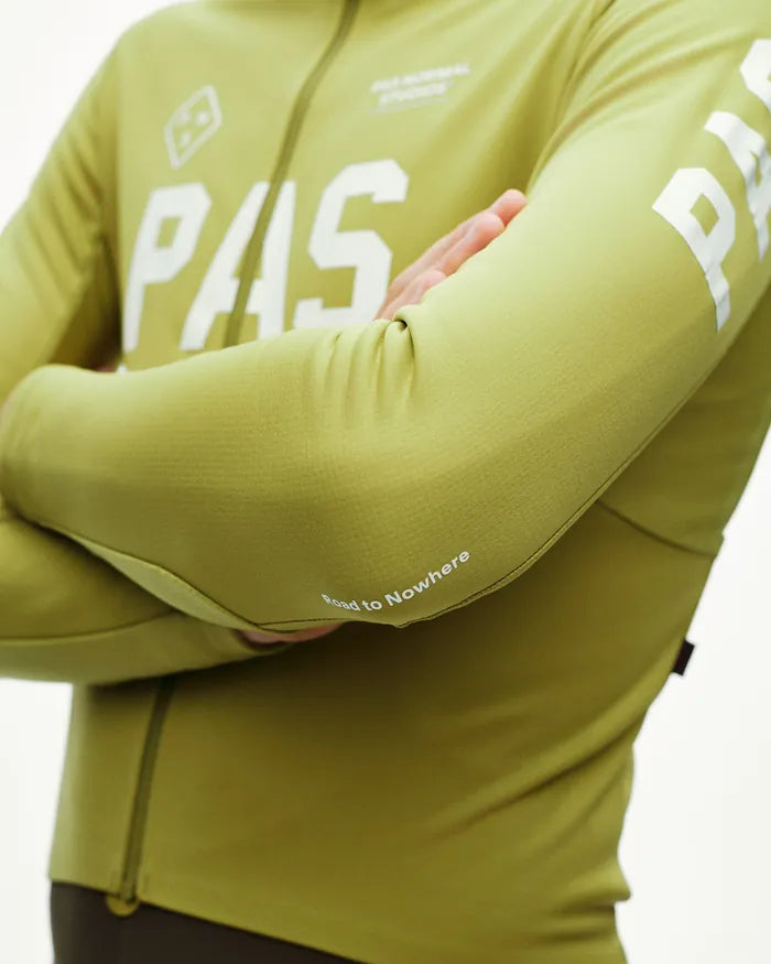 PAS NORMAL STUDIOS Uomini PAS Mechanism Thermal Maglia da ciclismo a manica lunga 2.0 - Dark Lime