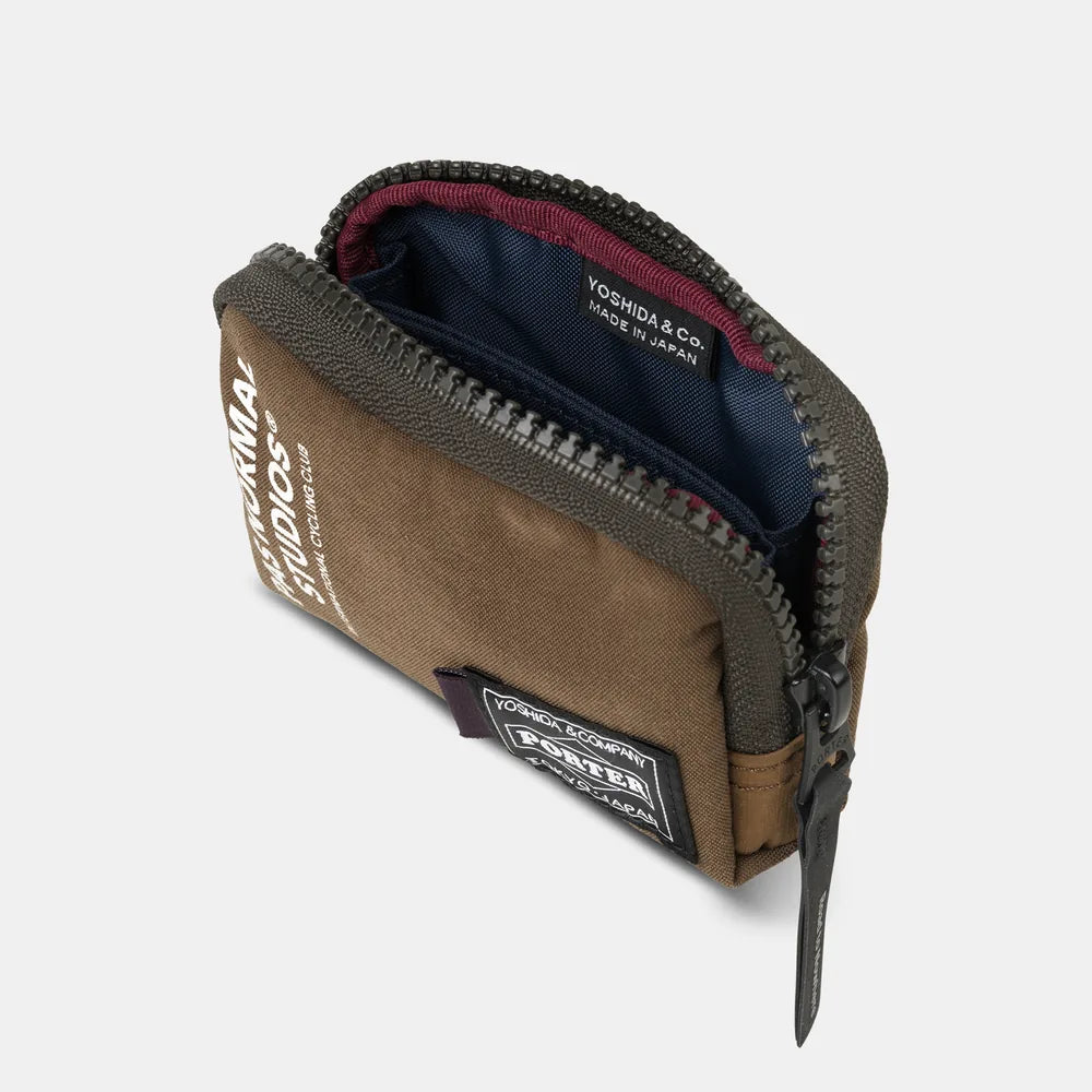 PORTER pouch interior, zipper and Made in Japan label