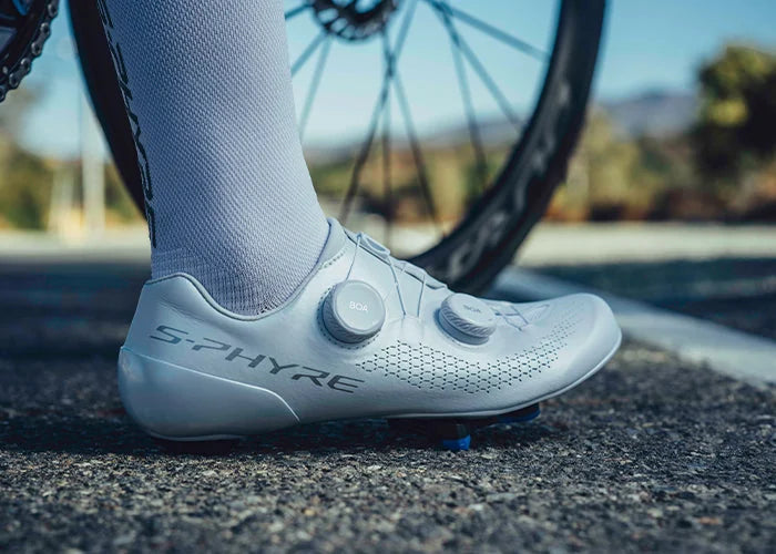 Hvid Shimano S-PHYRE RC910 sko set fra siden